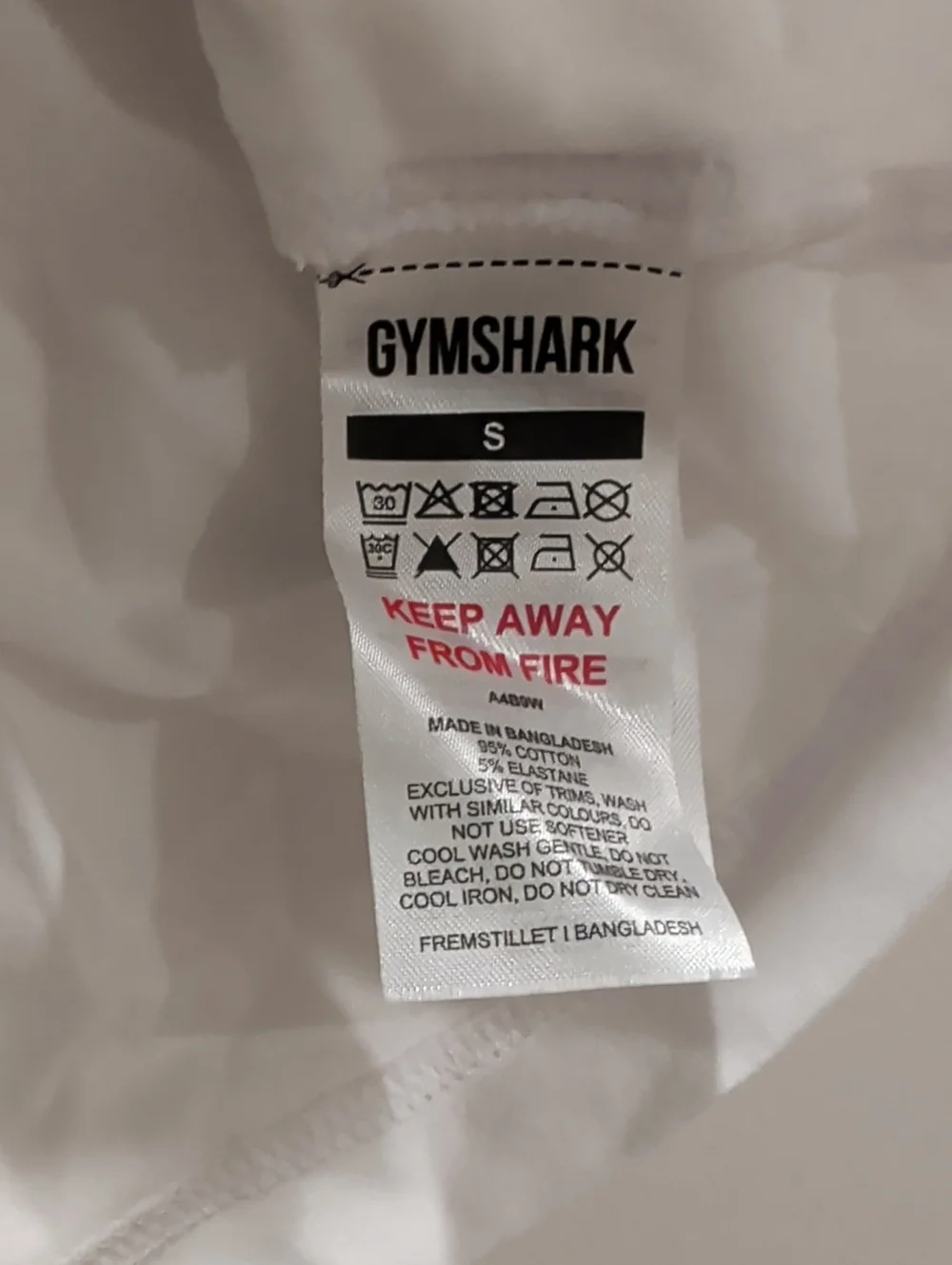 Gymshark Men’s Power T-Shirt Heavyweight - White - Small - Oversized Fit